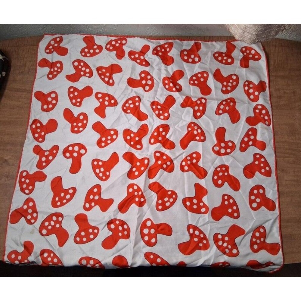 Vera Neumann Mushroom Scarf Red Polka Dotted